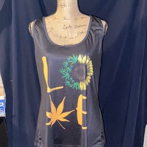 Women’s Cannabis Sunflower Tank Top